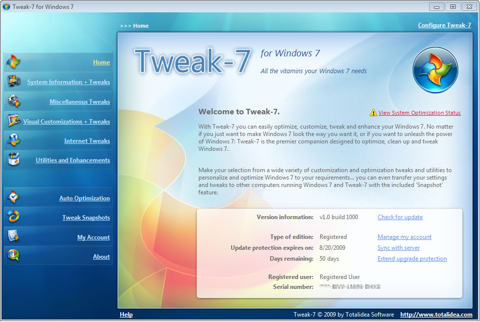 Новая версия настройщика Windows 7