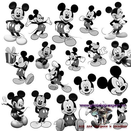 Кисти Mickey Mouse для фотошопа